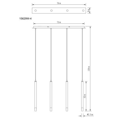 Globo - Pendel 4xG9/4W/230V