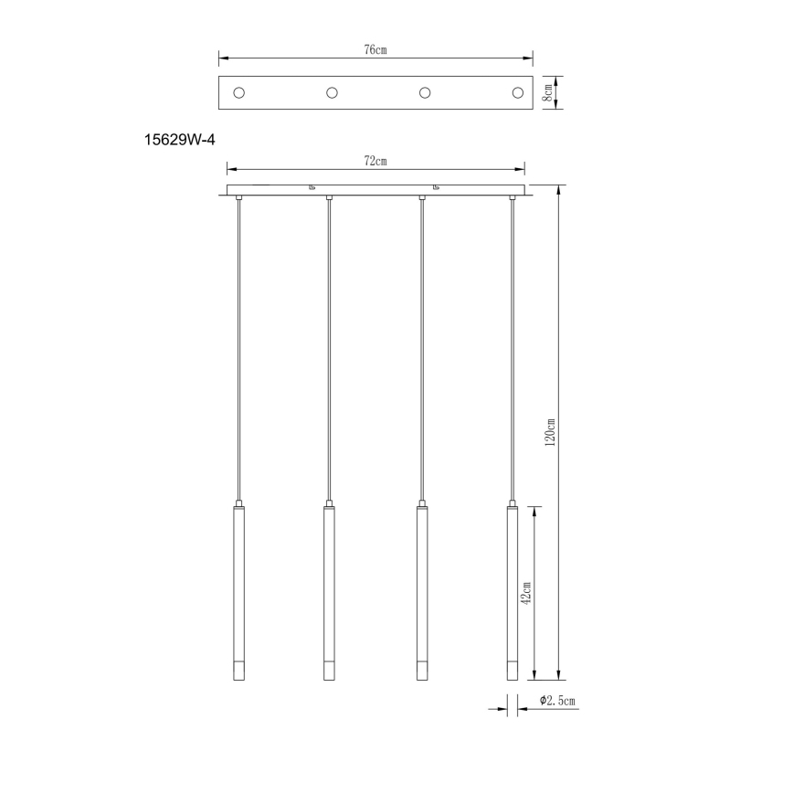 Globo - Pendel 4xG9/4W/230V