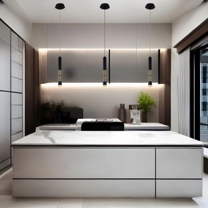 Globo 15630H - LED-pendel på wire PENNY LED/12W/230V 3000K sort