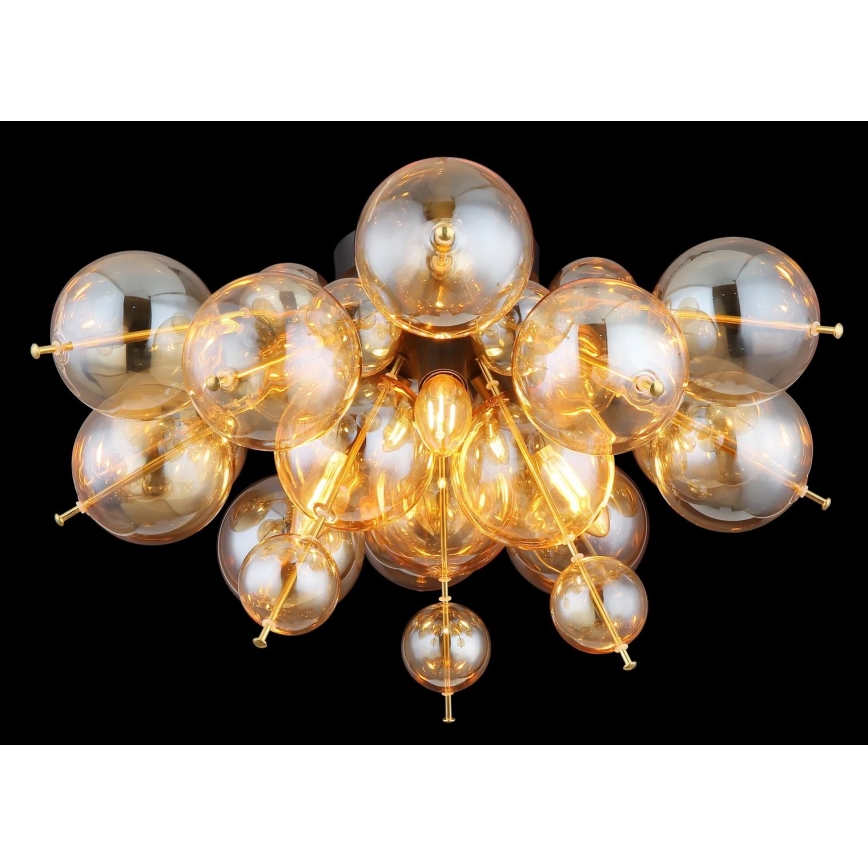 Globo - Loftlampe 3xE14/25W/230V diameter 55 cm guldfarvet
