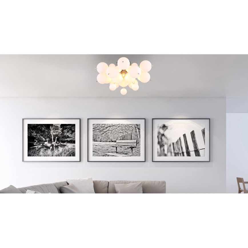 Globo - Loftlampe 3xE14/25W/230V diameter 55 cm hvid