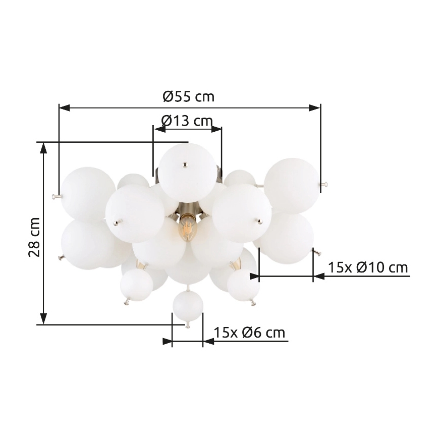 Globo - Loftlampe 3xE14/25W/230V diameter 55 cm hvid