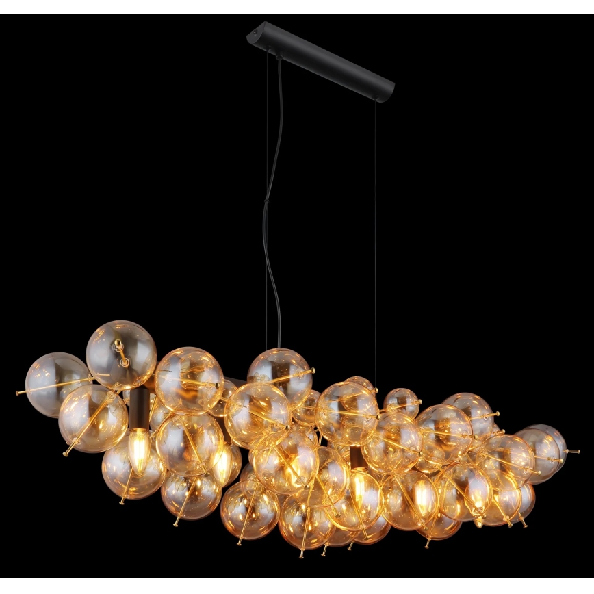 Globo - Pendel på wire 6xE14/25W/230V guld