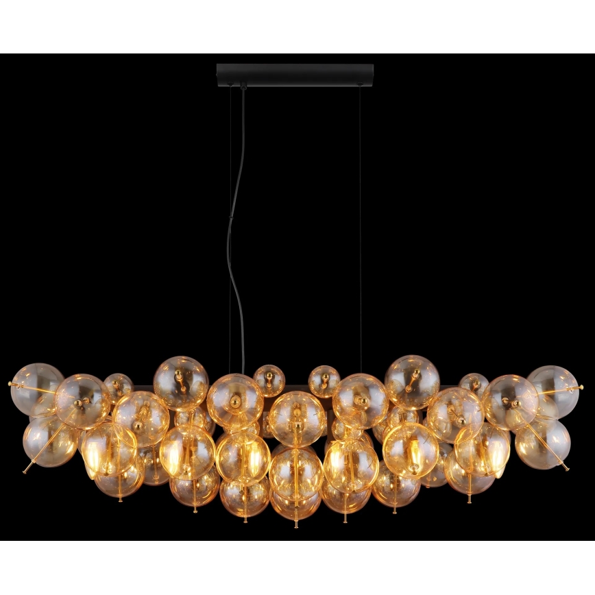 Globo - Pendel på wire 6xE14/25W/230V guld