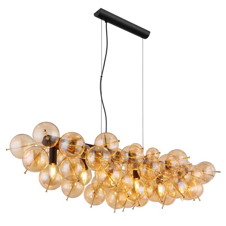 Globo - Pendel på wire 6xE14/25W/230V guld