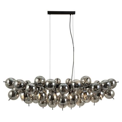 Globo - Lysekrone på wire 6xE14/25W/230V sort