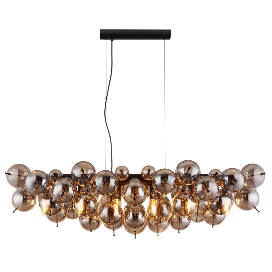 Globo - Lysekrone på wire 6xE14/25W/230V sort