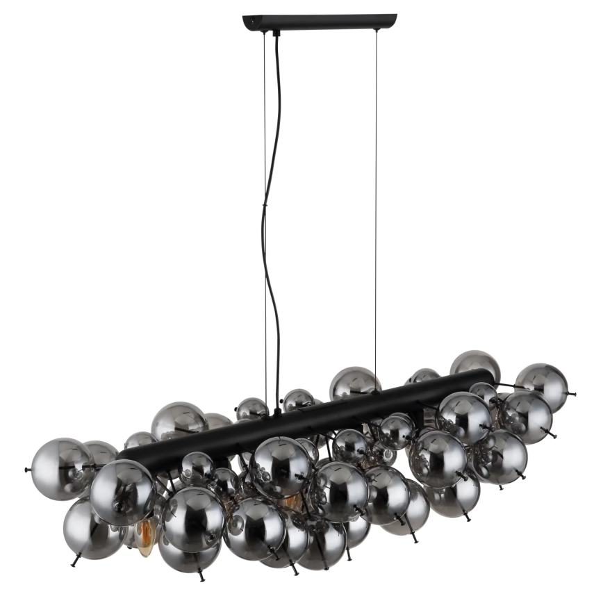 Globo - Lysekrone på wire 6xE14/25W/230V sort