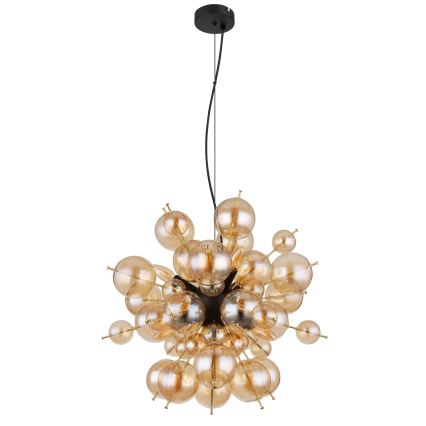 Globo - Pendel 6xE14/25W/230V diameter 55 cm guldfarvet