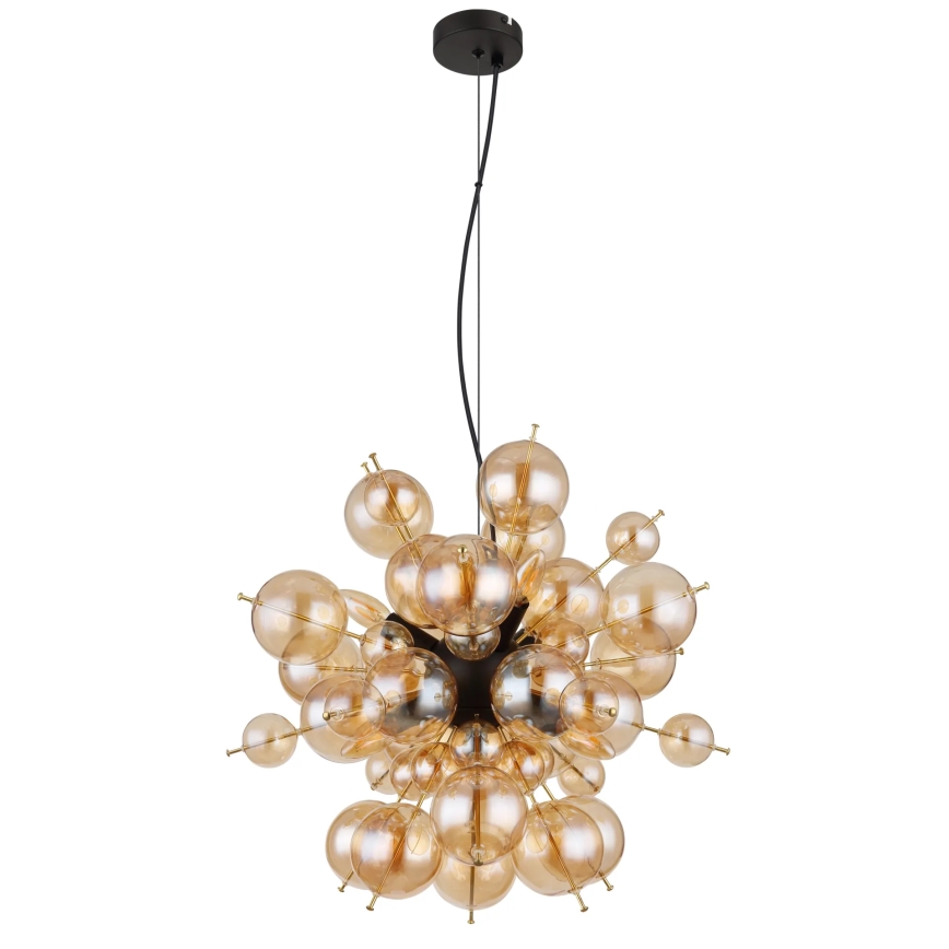 Globo - Pendel 6xE14/25W/230V diameter 55 cm guldfarvet
