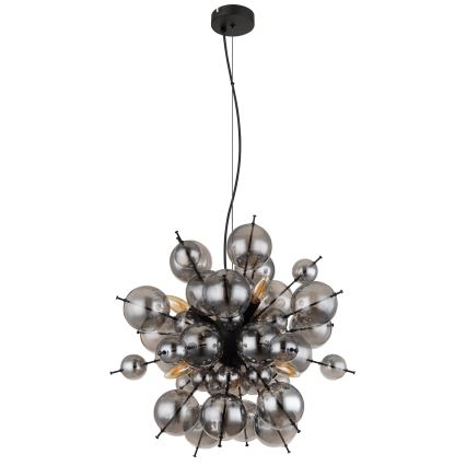 Globo - Pendel 6xE14/25W/230V diameter 55 cm sort