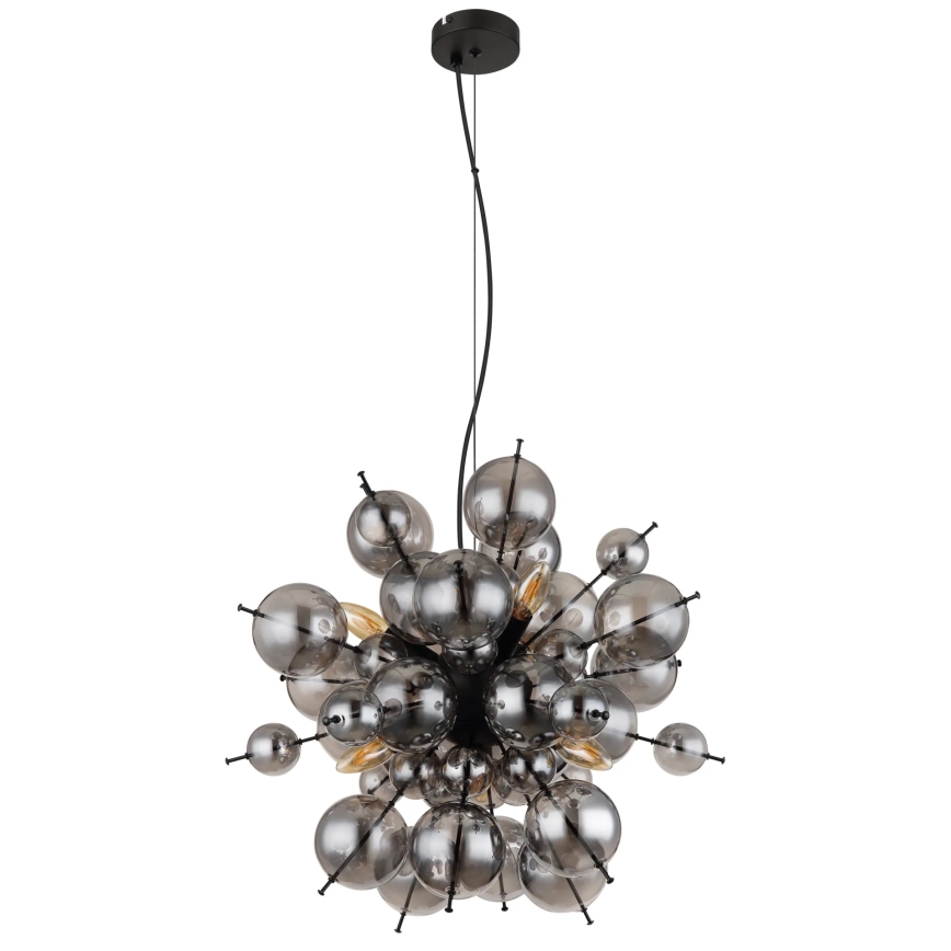 Globo - Pendel 6xE14/25W/230V diameter 55 cm sort