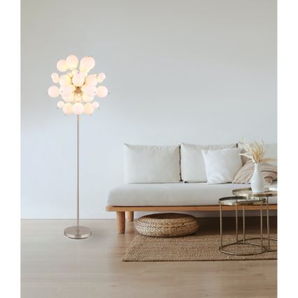 Globo - Gulvlampe 6xE14/25W/230V hvid