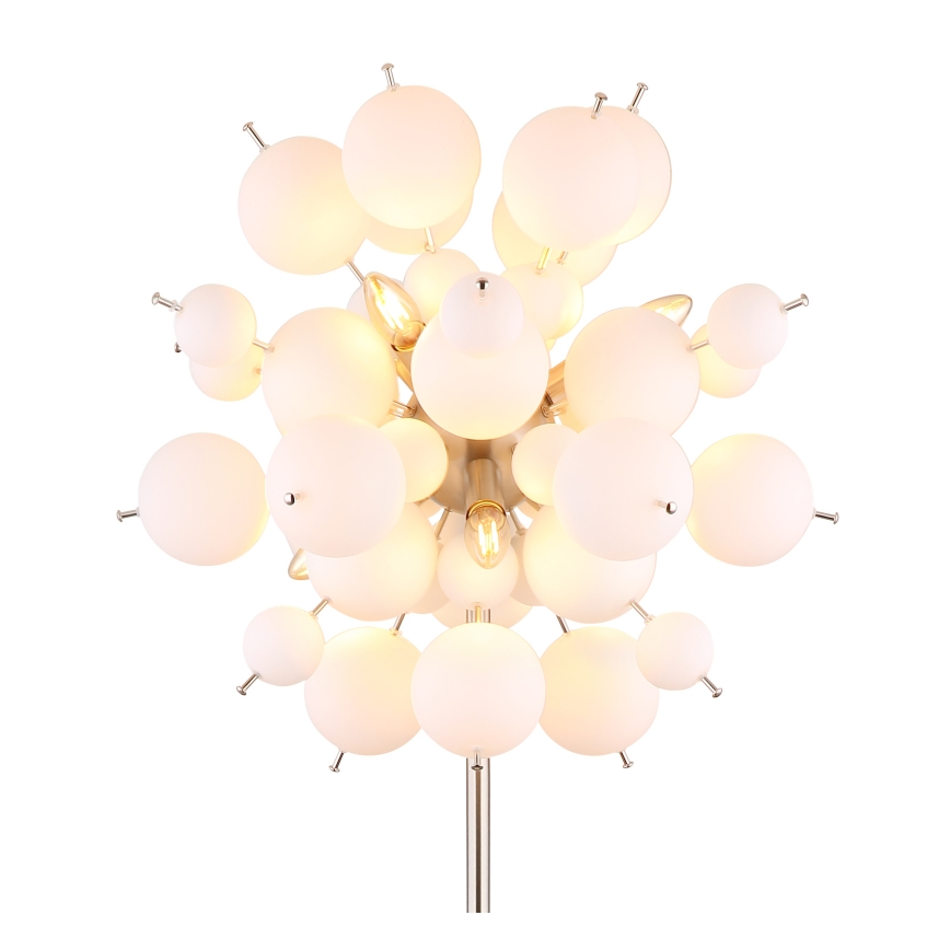 Globo - Gulvlampe 6xE14/25W/230V hvid