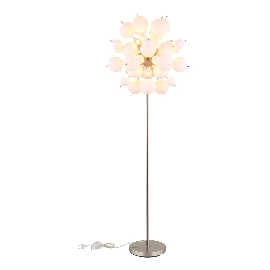 Globo - Gulvlampe 6xE14/25W/230V hvid