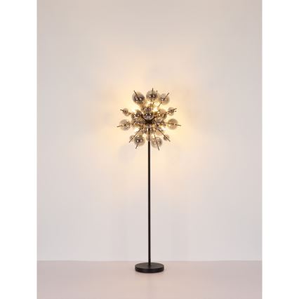 Globo - Gulvlampe 6xE14/25W/230V sort/røget