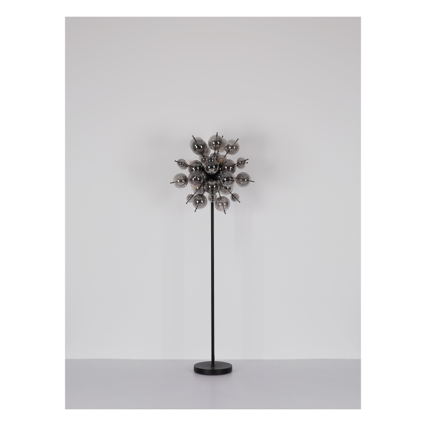Globo - Gulvlampe 6xE14/25W/230V sort/røget