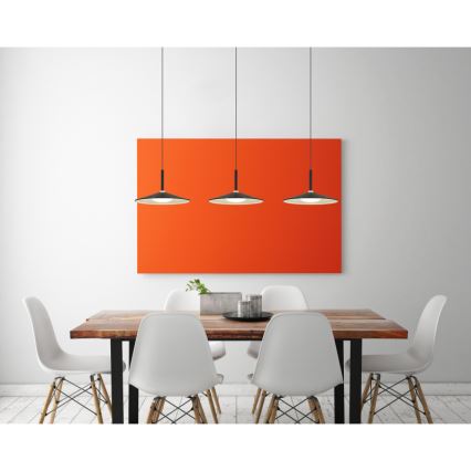 Globo - LED-pendel på wire LED/24W/230V 4000K sort