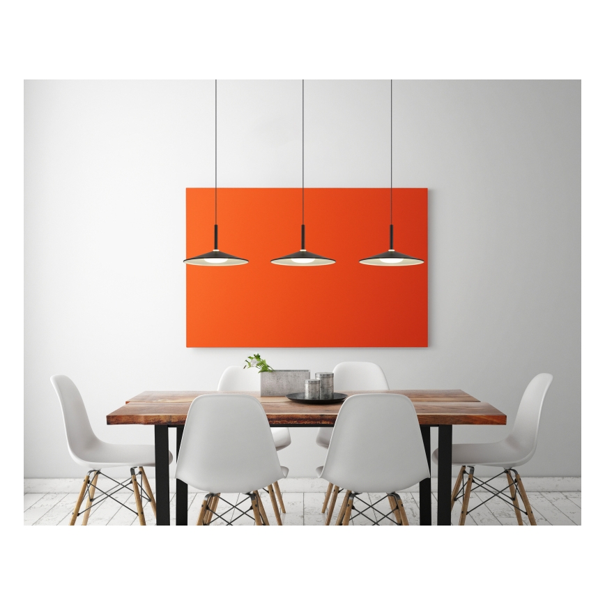 Globo - LED-pendel på wire LED/24W/230V 4000K sort