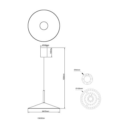 Globo - LED-pendel med wireophæng LED/18W/230V 4000K beige