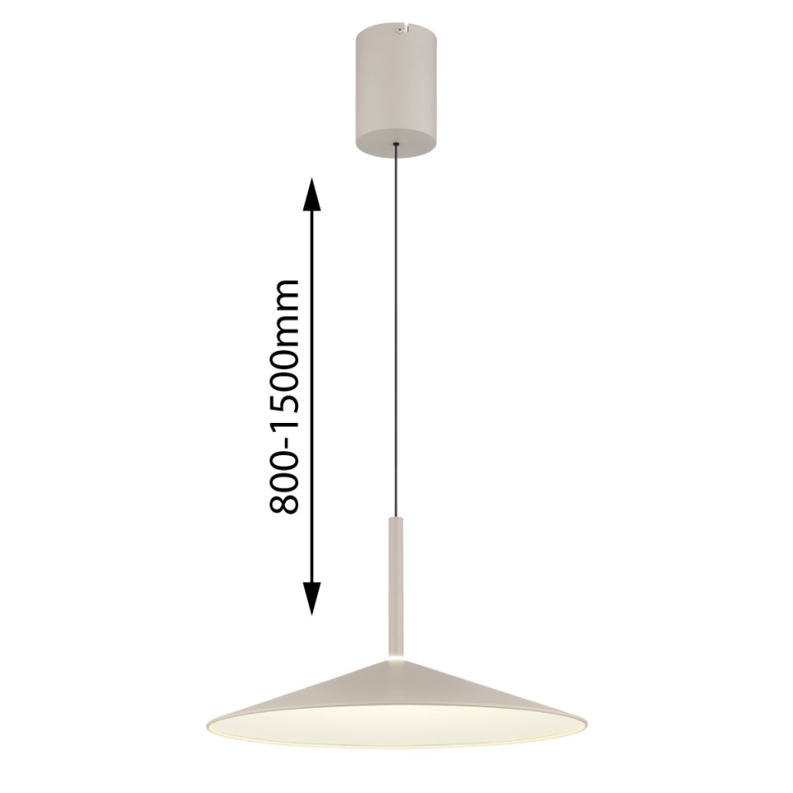 Globo - LED-pendel på wire LED/18W/230V 4000K cremefarvet