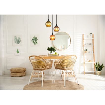 Globo - Pendel 3xE27/25W/230V diameter 36 cm kobber/grøn/blå