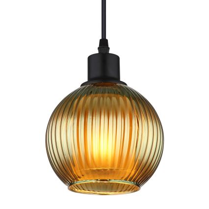 Globo - Pendel 1xE27/25W/230V diameter 15 cm grøn