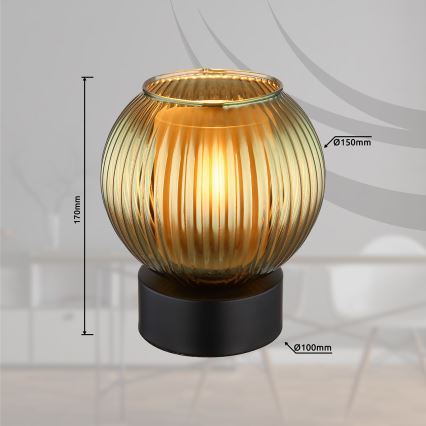 Globo - Bordlampe 1xE27/25W/230V diameter 15 cm grøn