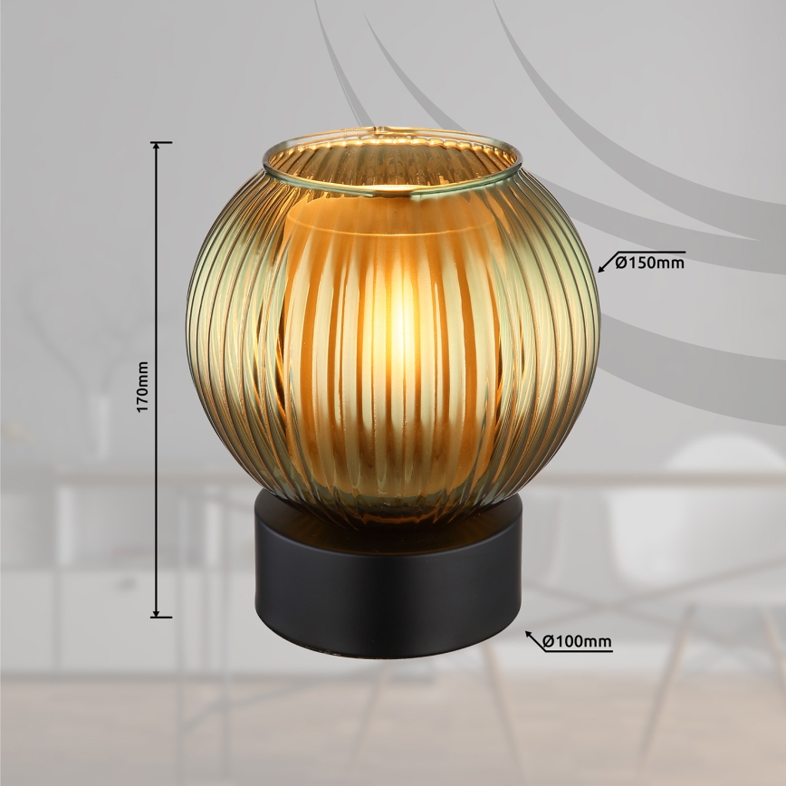 Globo - Bordlampe 1xE27/25W/230V diameter 15 cm grøn
