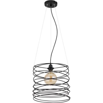 Globo 15640H - TILLY pendel på wire 1xE27/60W/230V sort