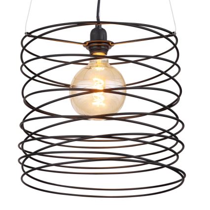 Globo 15640H - TILLY pendel på wire 1xE27/60W/230V sort