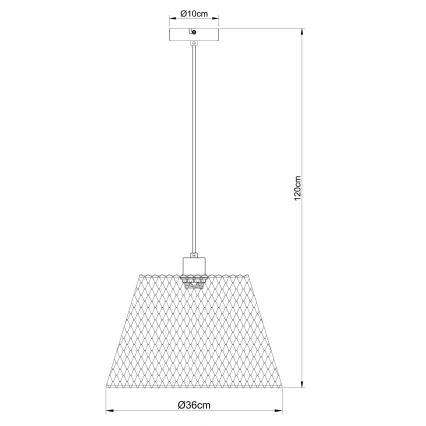 Globo - Pendel 1xE27/40W/230V diameter 36 cm