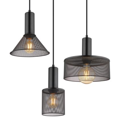 Globo 15648-6H - Pendel på ledning JEDD 6xE27/60W/230V sort