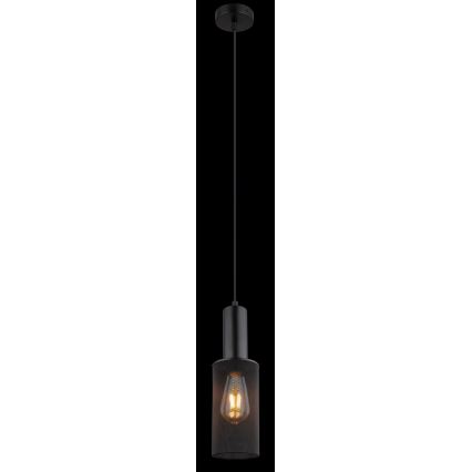 Globo - Pendel 1xE27/60W/230V sort