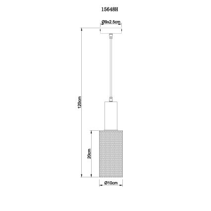 Globo - Pendel 1xE27/60W/230V sort