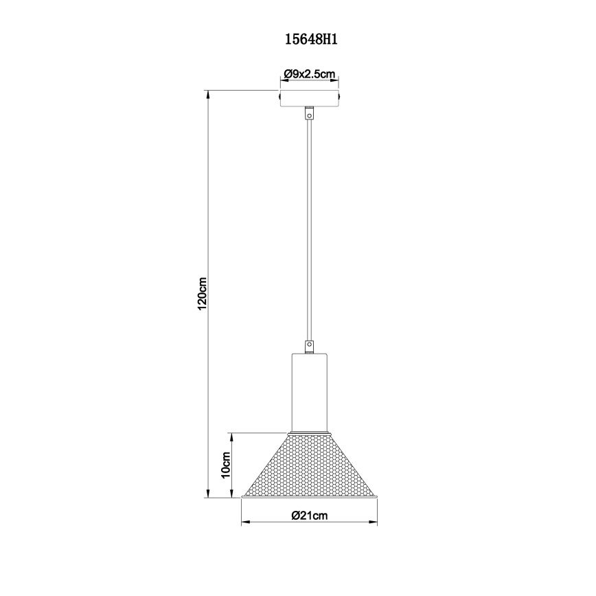Globo - Pendel 1xE27/60W/230V sort