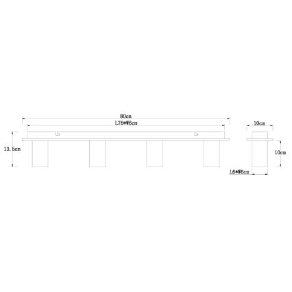 Globo 15655-4D - Loftlampe ERNA 4xE27/60W/230V