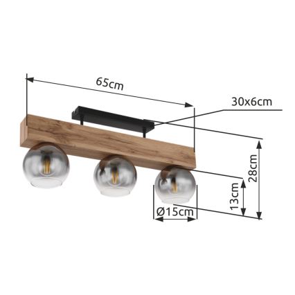 Globo - Loftlampe med 3xE27/40W/230V