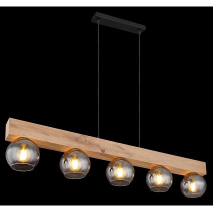 Globo - Loftlampe med wire 5xE27/40W/230V