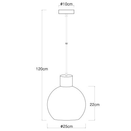 Globo - Pendel 1xE27/40W/230V