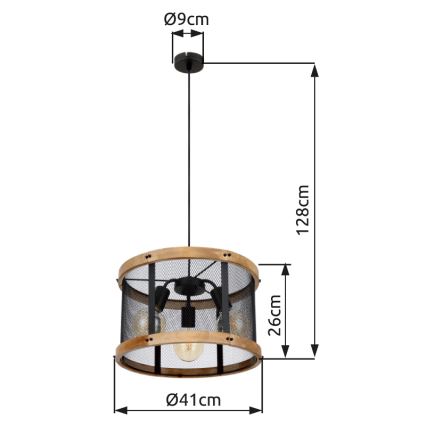 Globo - Pendel 3xE27/40W/230V diameter 40 cm