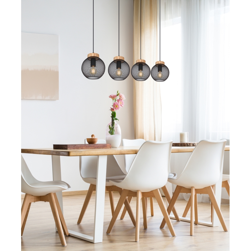 Globo - Pendel med wire 4xE27/40W/230V