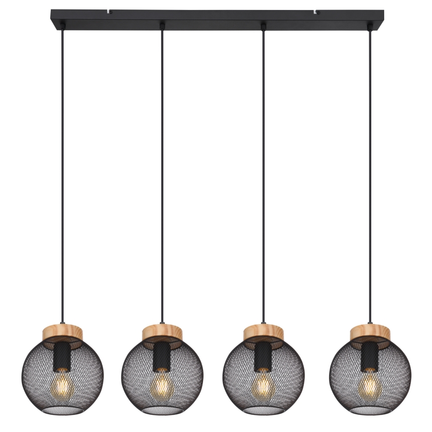 Globo - Pendel med wire 4xE27/40W/230V