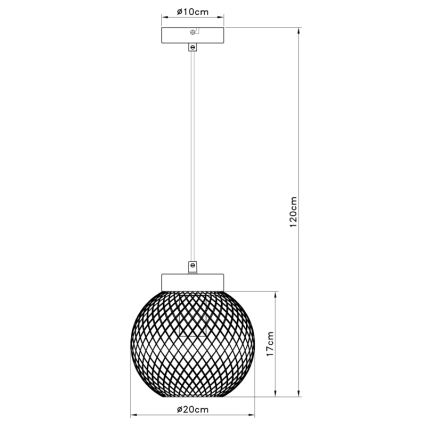 Globo - Pendel 1xE27/60W/230V