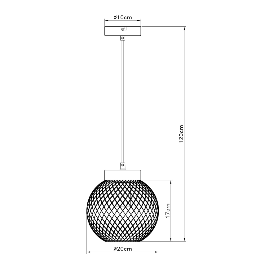 Globo - Pendel 1xE27/60W/230V