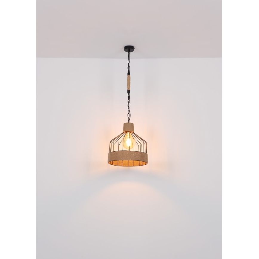 Globo - Lysekrone i snor 1xE27/60W/230V