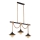 Globo 15690-3H - Pendel med kabel DIANA 3xE27/60W/230V sort