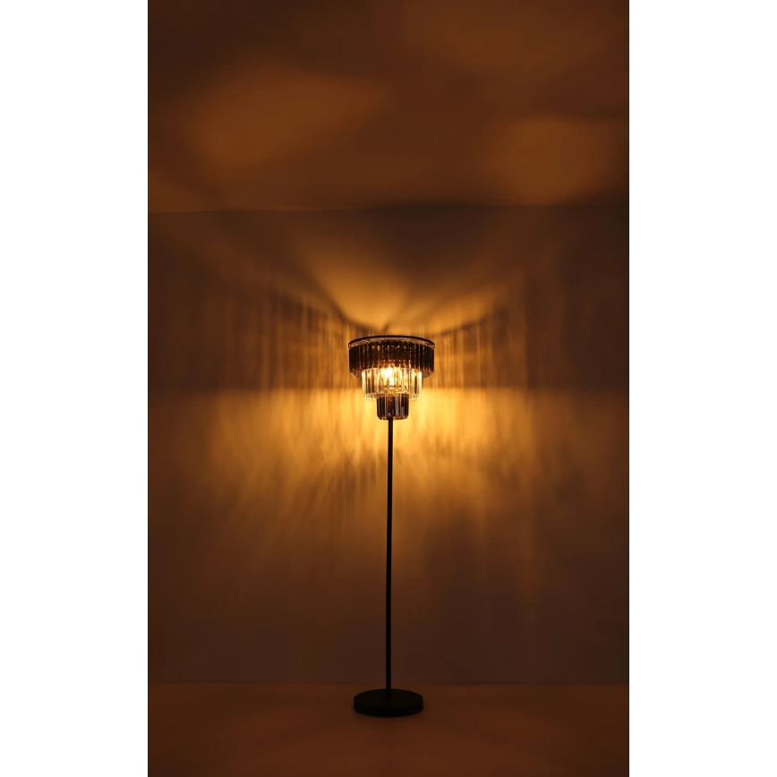 Globo - Gulvlampe 3xE27/40W/230V diameter 40 cm sort