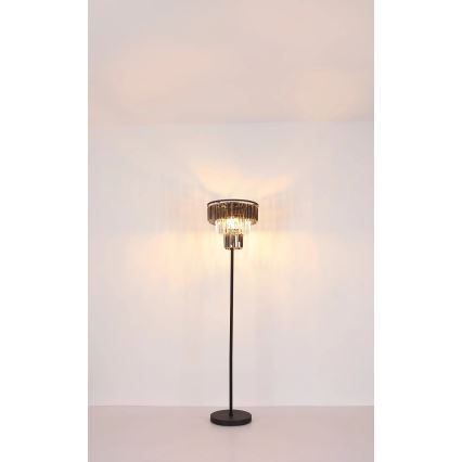 Globo - Gulvlampe 3xE27/40W/230V diameter 40 cm sort