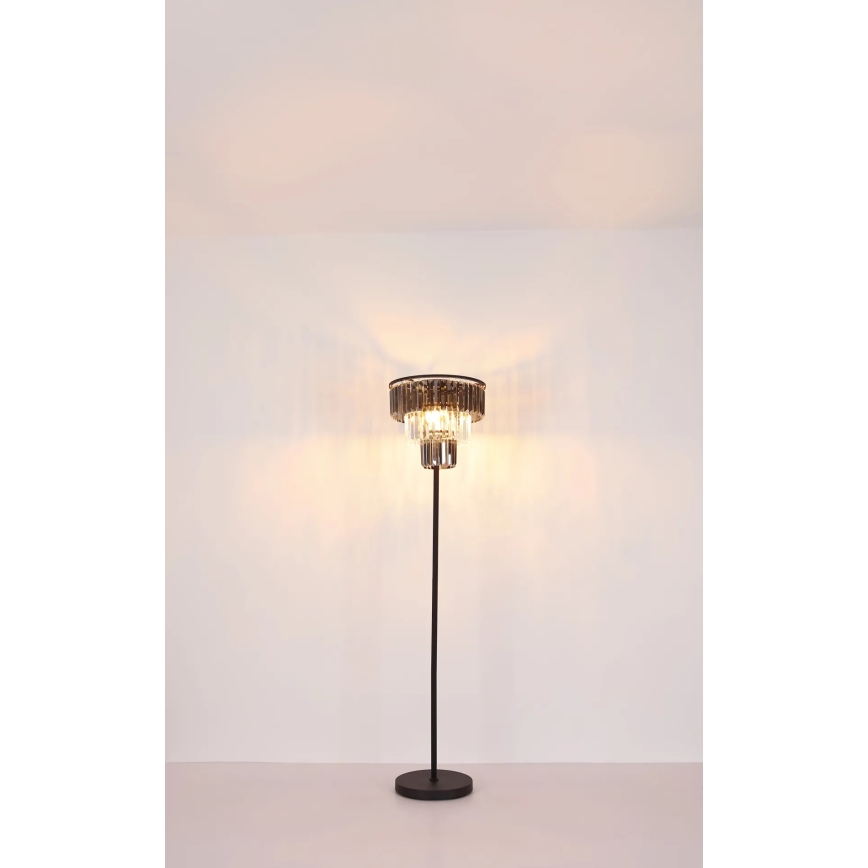 Globo - Gulvlampe 3xE27/40W/230V diameter 40 cm sort